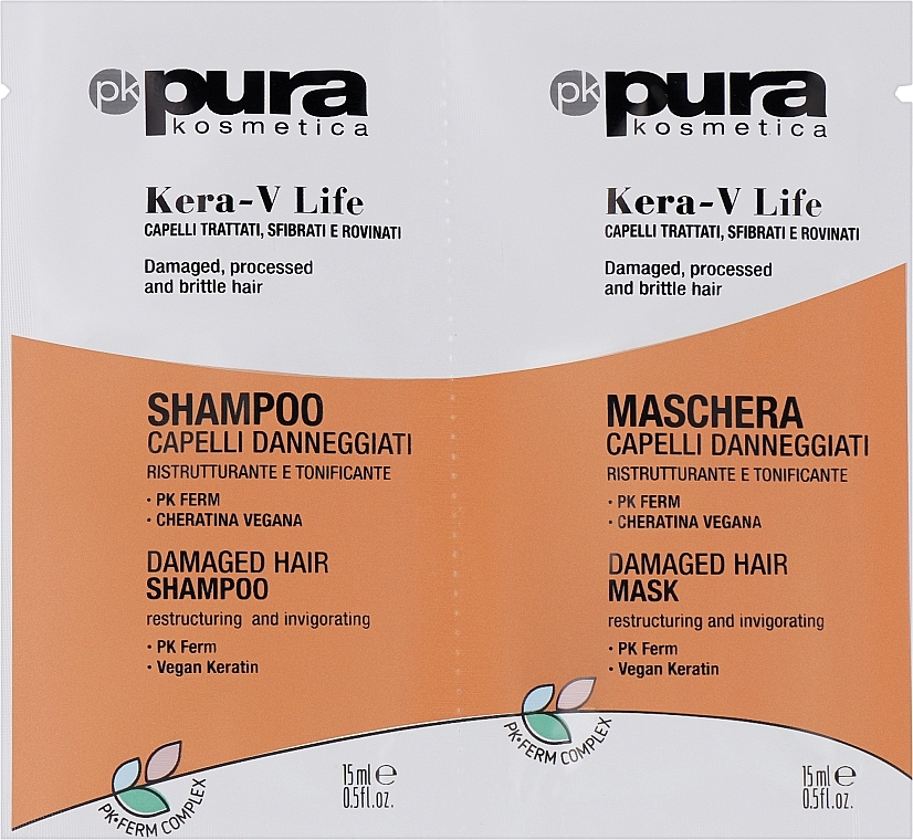 Набор - Pura Kosmetica Kera-V Life (shm/15ml + mask/15ml) — фото N1