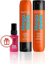 Набор - Matrix Mega Sleek (shmp/300ml + cond/300ml + spray/30ml) — фото N2