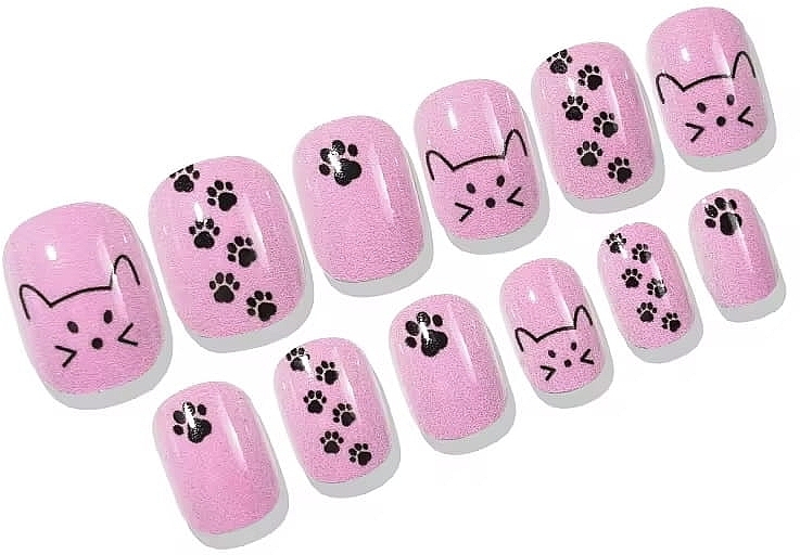 Накладные самоклеящиеся ногти для детей "Коты", 971 - Deni Carte Tipsy Kids  — фото N2
