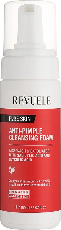 Пенка для умывания против прыщей - Revuele Pure Skin Anti-Pimple Cleansing Foam — фото N1
