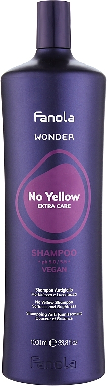 Шампунь антижовтий для волосся - Fanola Wonder No Yellow Extra Care Shampoo — фото N2