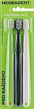 Зубна щітка м'яка, в ЕКО упаковці, 3шт - Herbadent Toothbrush — фото N1