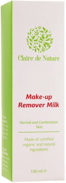 Claire de Nature Make-up Remover Milk Normal And Combination Skin - Молочко для зняття макіяжу для нормальної та комбінованої шкіри обличчя — фото N3