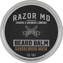 Бальзам для бороди з екстрактом сандалового дерева та мускусу - Razor MD Beard Balm Sandalwood Musk — фото N1