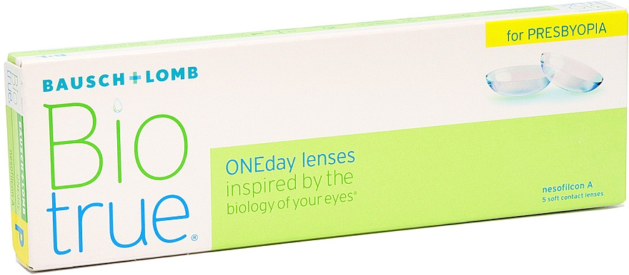 Однодневные контактные линзы, 30 шт. - Bausch & Lomb Biotrue ONEday for Presbyopia High — фото N1