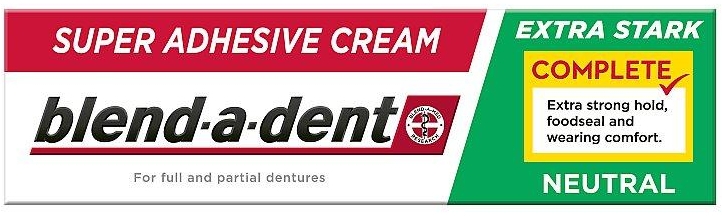 Крем для фіксації зубних протезів - Blend-A-Dent Super Adhesive Cream Neutral Complete — фото N1