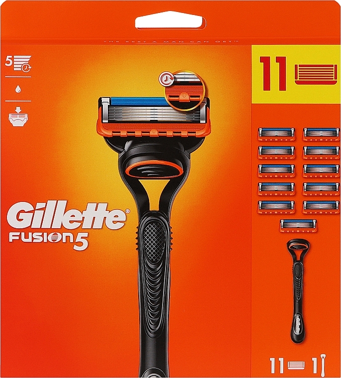 Набір - Gillette Fusion 5 (razor + rem/cass/11psd) — фото N1