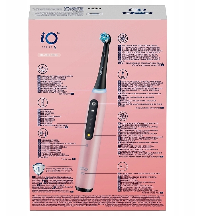 Електрична зубна щітка, з футляром, рожева - Oral-B iO Series 5 Pink — фото N4