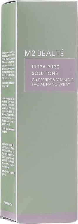 Спрей для обличчя з вітаміном В - M2Beaute Ultra Pure Solutions Cu-Peptide & Vitamin B Facial Nano Spray — фото N2