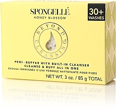 Пенная многоразовая губка для ног - Spongelle Honey Blossom Pedi-Buffer With Built-In Cleanser — фото N1