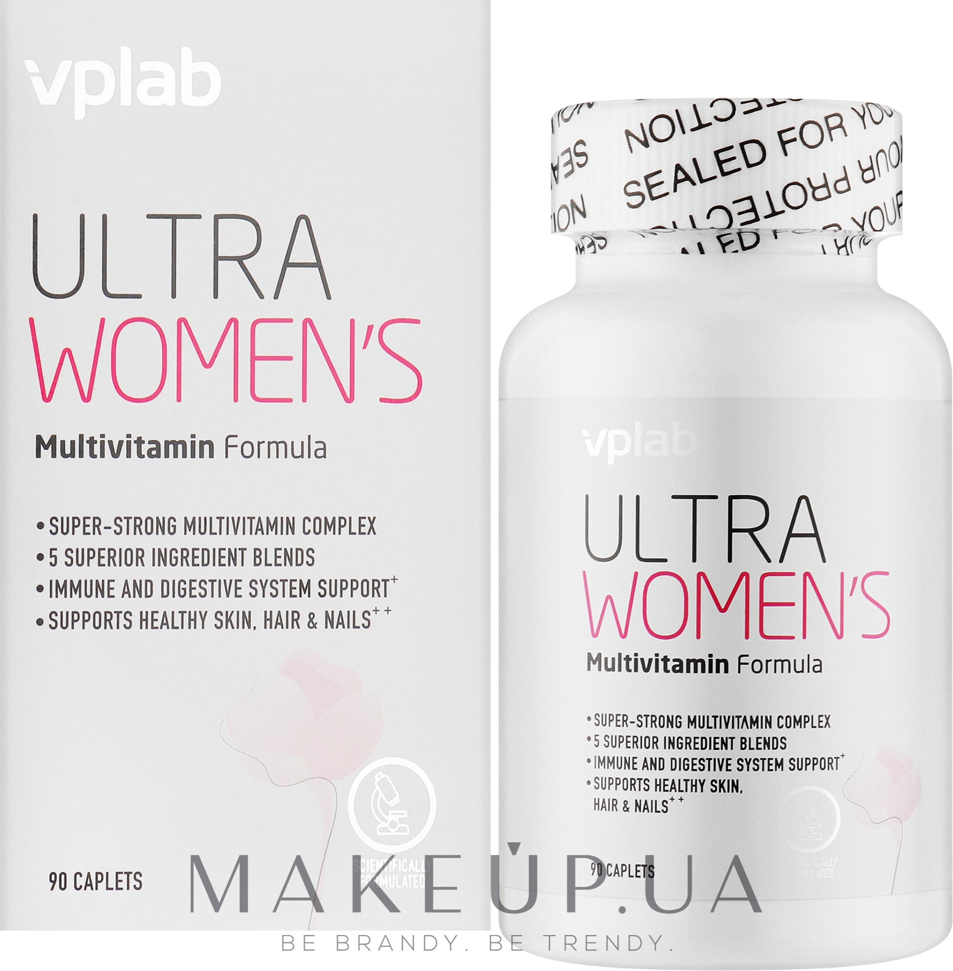 Мультивитаминный комплекс для женщин, капсулы - VPLab Ultra Women's Multivitamin Formula — фото 90шт