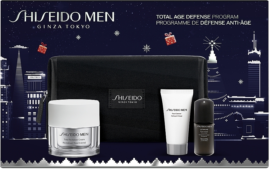 Набор - Shiseido Men Holiday Kit (f/cr/50ml + cleanser/30ml + f/conc/10ml)