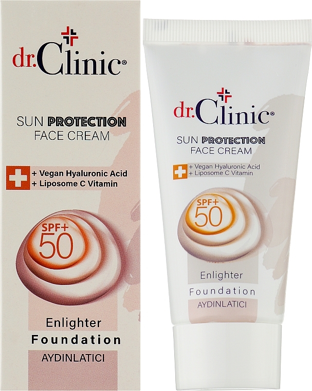 Сонцезахисний крем для обличчя SPF 50+ - Dr. Clinic Sun Protection Face Cream — фото N2