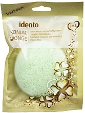 Духи, Парфюмерия, косметика Натуральный спонж для лица - Idento Konjac Circular Face Sponge Green Tea