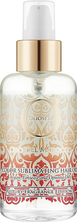 Масло для волос "Изысканность цвета" - Barex Italiana Olioseta Oro Del Marocco Color Sublimating Hair Oil — фото N3