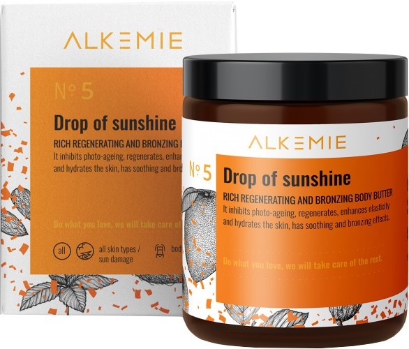 Регенерирующее и бронзирующее масло для тела - Alkmie Drop Of Sunshine Regenerating & Bronzing Body Butter — фото N1
