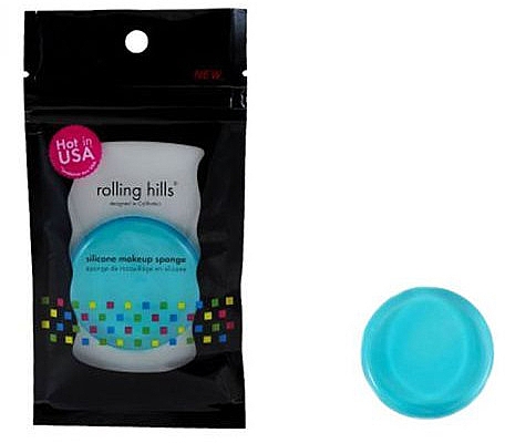 Силіконовий спонж для макіяжу, блакитний - Rolling Hills Silicone Makeup Sponge Blue — фото N1