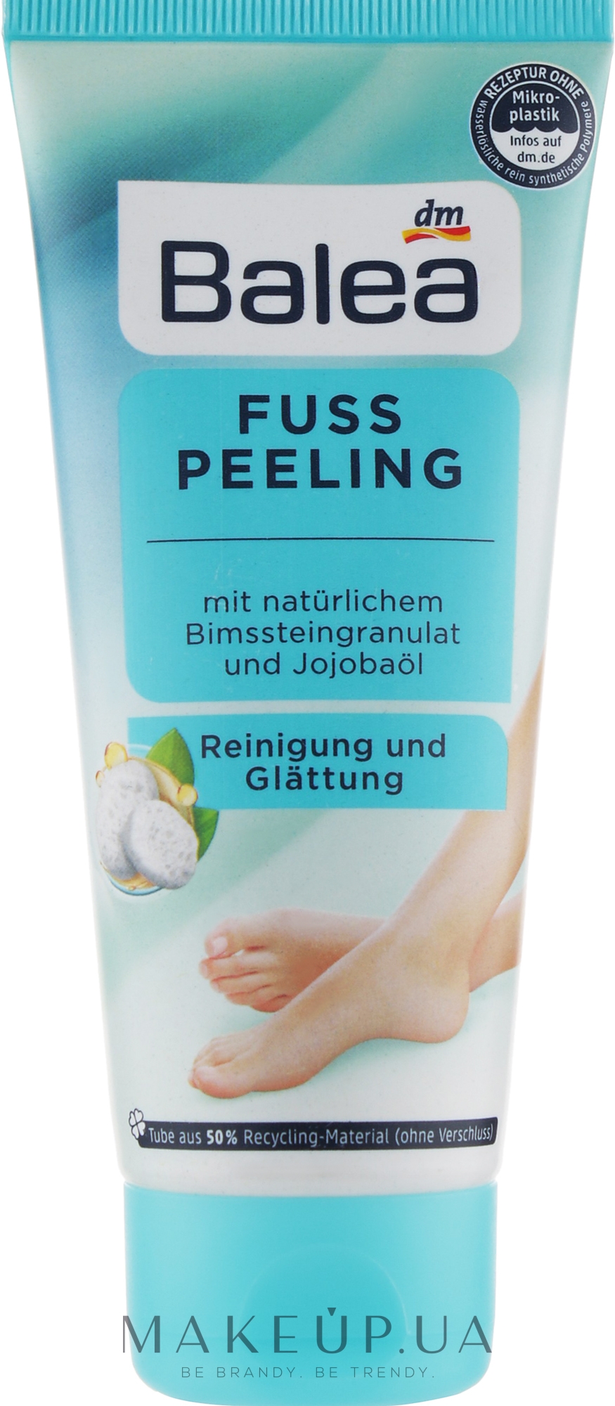 Пилинг для ног с натуральным гранулятом пемзы и маслом жожоба - Balea Foot Peeling — фото 100ml