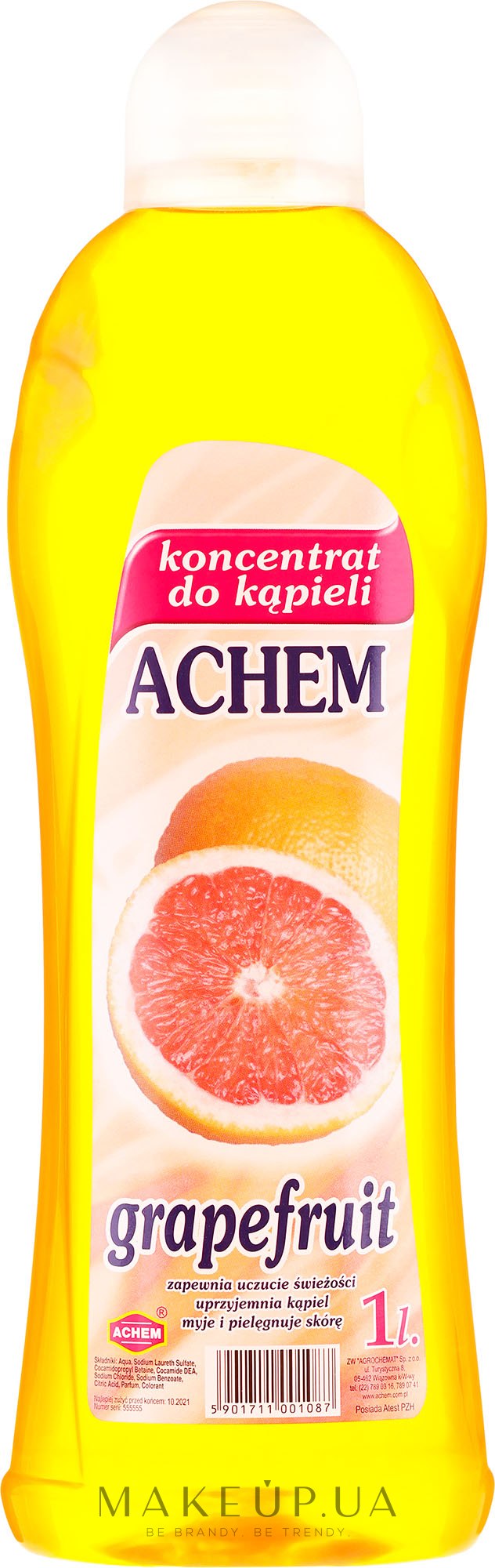 Рідкий концентрат для ванн "Грейпфрут" - Achem Concentrated Bubble Bath Grapefruit — фото 1000ml