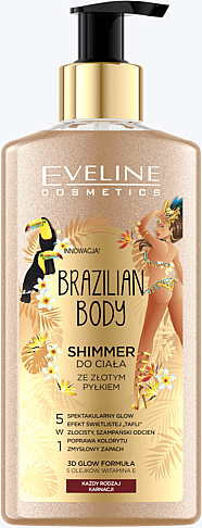 Шимер для тіла із золотим пилком - Eveline Cosmetics Brazilian Body Shimmer — фото N1