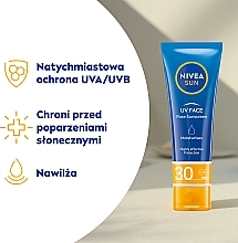 Легкий солнцезащитный крем для лица с высоким уровнем защиты SPF30 - NIVEA Sun UV Face Sunscreen SPF30 — фото N3