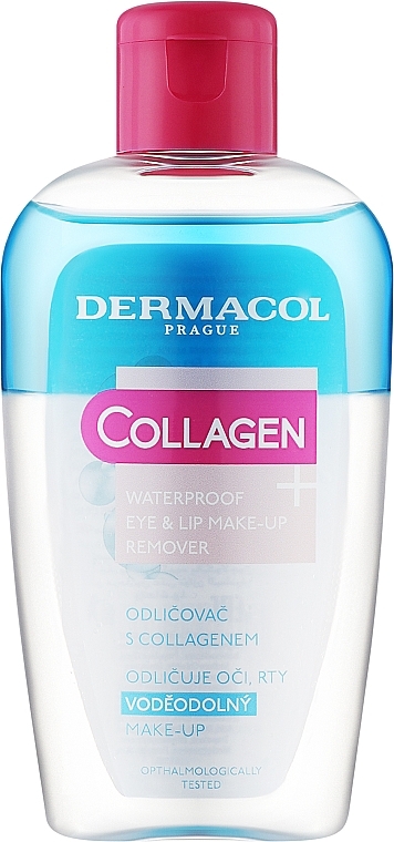 Двофазний засіб для зняття водостійкого макіяжу - Dermacol Collagen Waterproof Eye & Lip Make Up Remover — фото N1