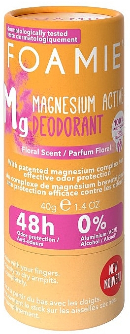 Дезодорант-стік - Foamie Magnesium Active Deodorant 48h Floral Scent — фото N1
