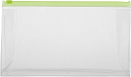Косметичка прозора із зеленою застібкою - Cosmo Shop — фото N1