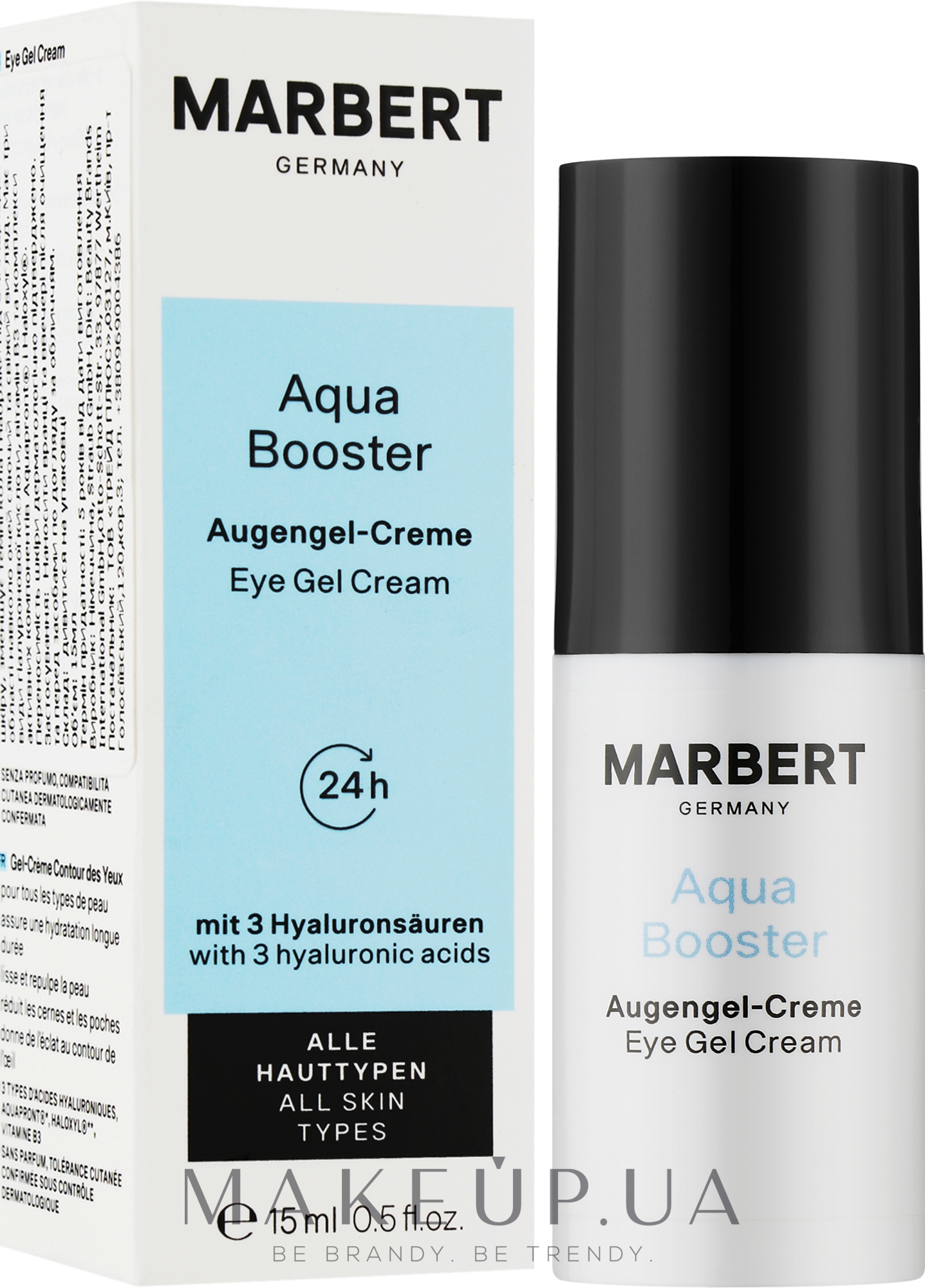 Зволожувальний крем-гель для шкіри навколо очей - Marbert Aqua Booster Augengel - Creme — фото 15ml