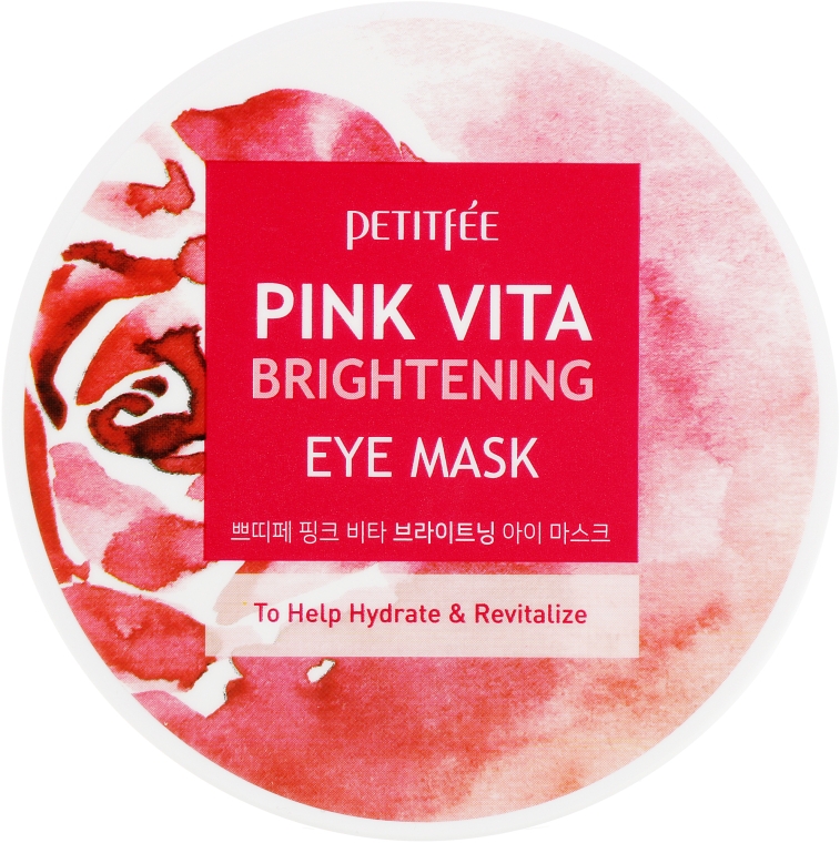 Освітлювальні патчі під очі на основі есенції рожевої води - Petitfee&Koelf Pink Vita Brightening Eye Mask — фото N3