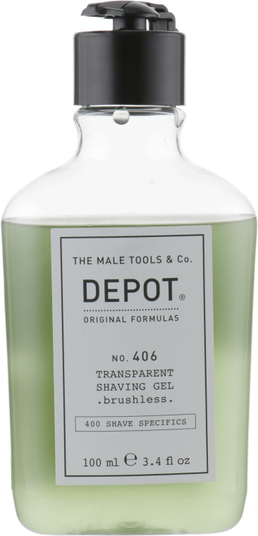 Гель для гоління, без піни - Depot Shave Specifics 406 Transparent Shaving Gel