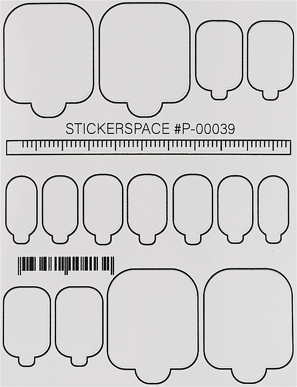 Дизайнерские наклейки для педикюра "Wraps P-00039" - StickersSpace — фото N1