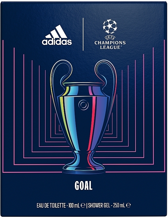 Adidas UEFA Champions League Goal - Набор (edt/100ml + sh/gel/250ml) — фото N2