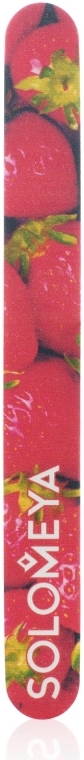 Пилка для нігтів "Полуничний смузі", 180/220 грит - Solomeya Strawberry smoothie Nail File — фото N1