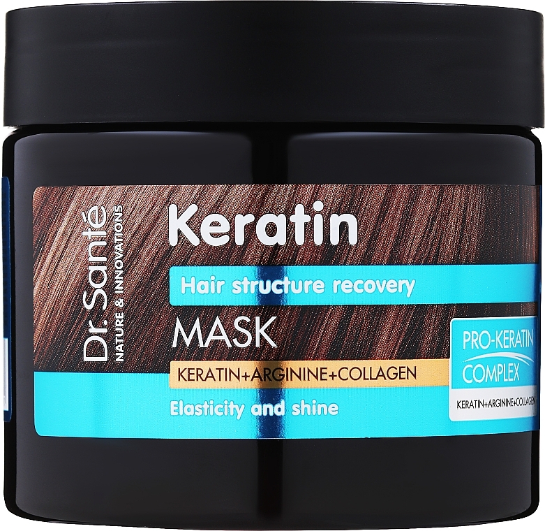 Маска для тьмяного та ламкого волосся - Dr.Sante Keratin Mask — фото N1