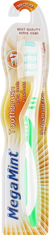 Зубная щетка средней жесткости, зеленая - Sts Cosmetics — фото N1