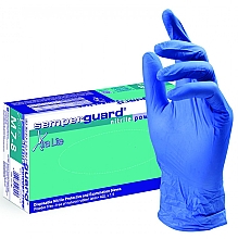 Перчатки нитриловые, без пудры, размер М, 100 шт, голубые - Sempermed Semperguard Nitrile Xtra Lite — фото N1