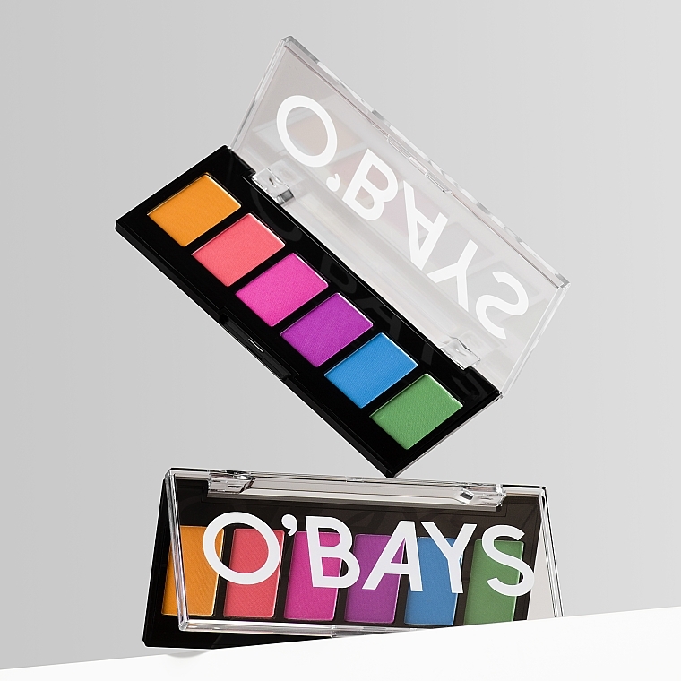 Палетка тіней кольорова - O’BAYS Bright Colour Palette — фото N3
