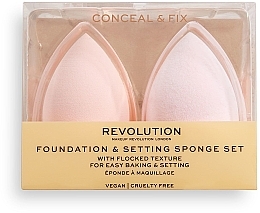 Makeup Revolution Conceal & Fix Setting Sponges - Набір спонжів — фото N2