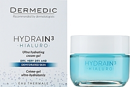 Крем-гель для обличчя зволожуючий - Dermedic Hydrain 3 Hialuro Cream — фото N2