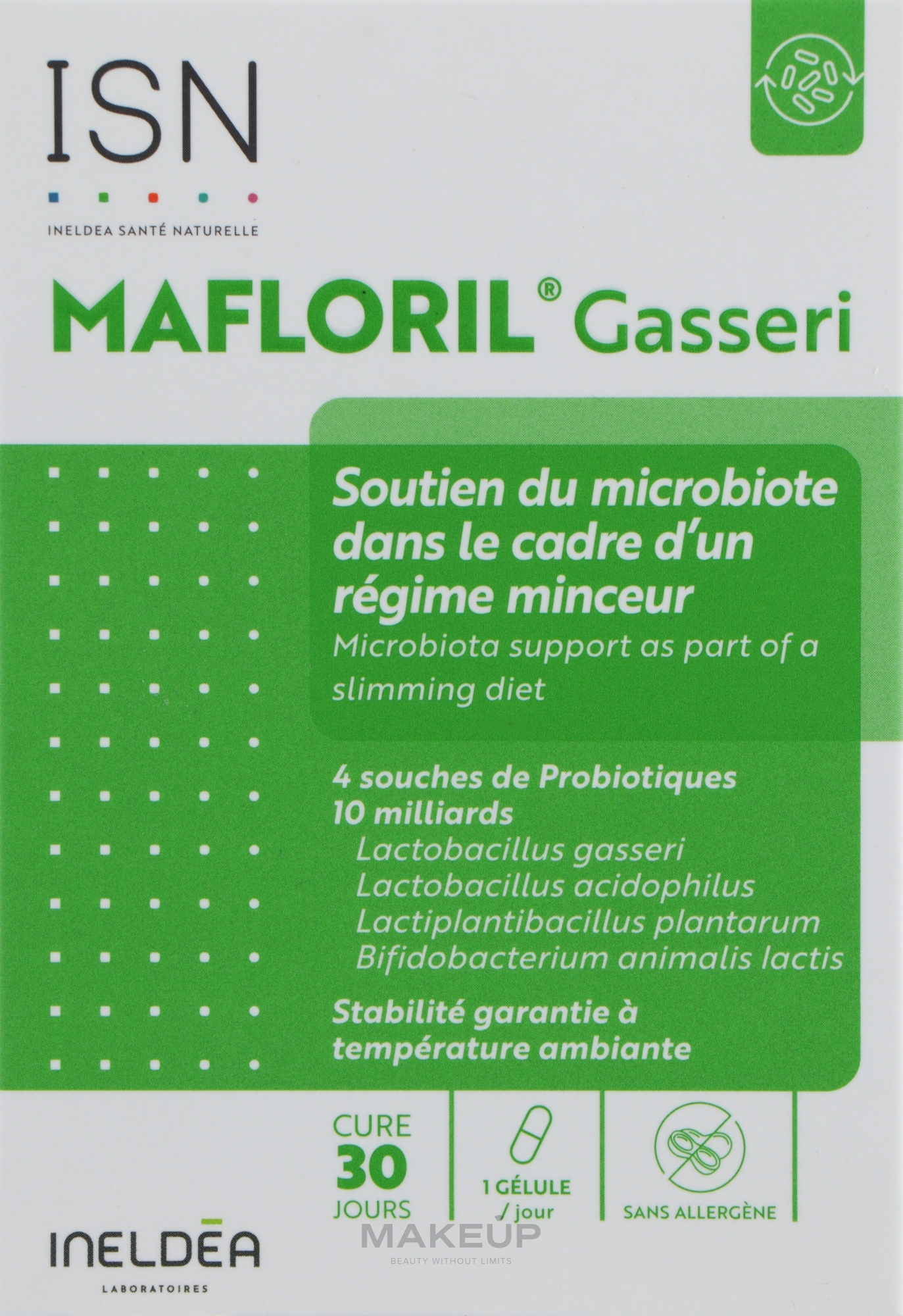 Комплекс пробиотиков "MAFLORIL GASSERI" для снижения веса - Ineldea Sante Naturelle — фото 30шт