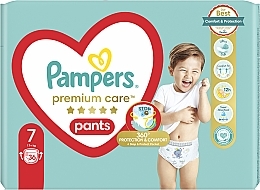 Підгузки-трусики Premium Care Pants, розмір 7, 17+ кг, 36 шт. - Pampers — фото N2