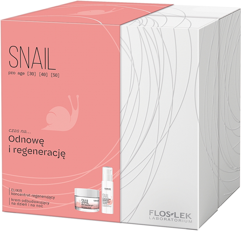 Набір - Floslek Snail Set (f/cr/50ml + elixir/30ml) — фото N1