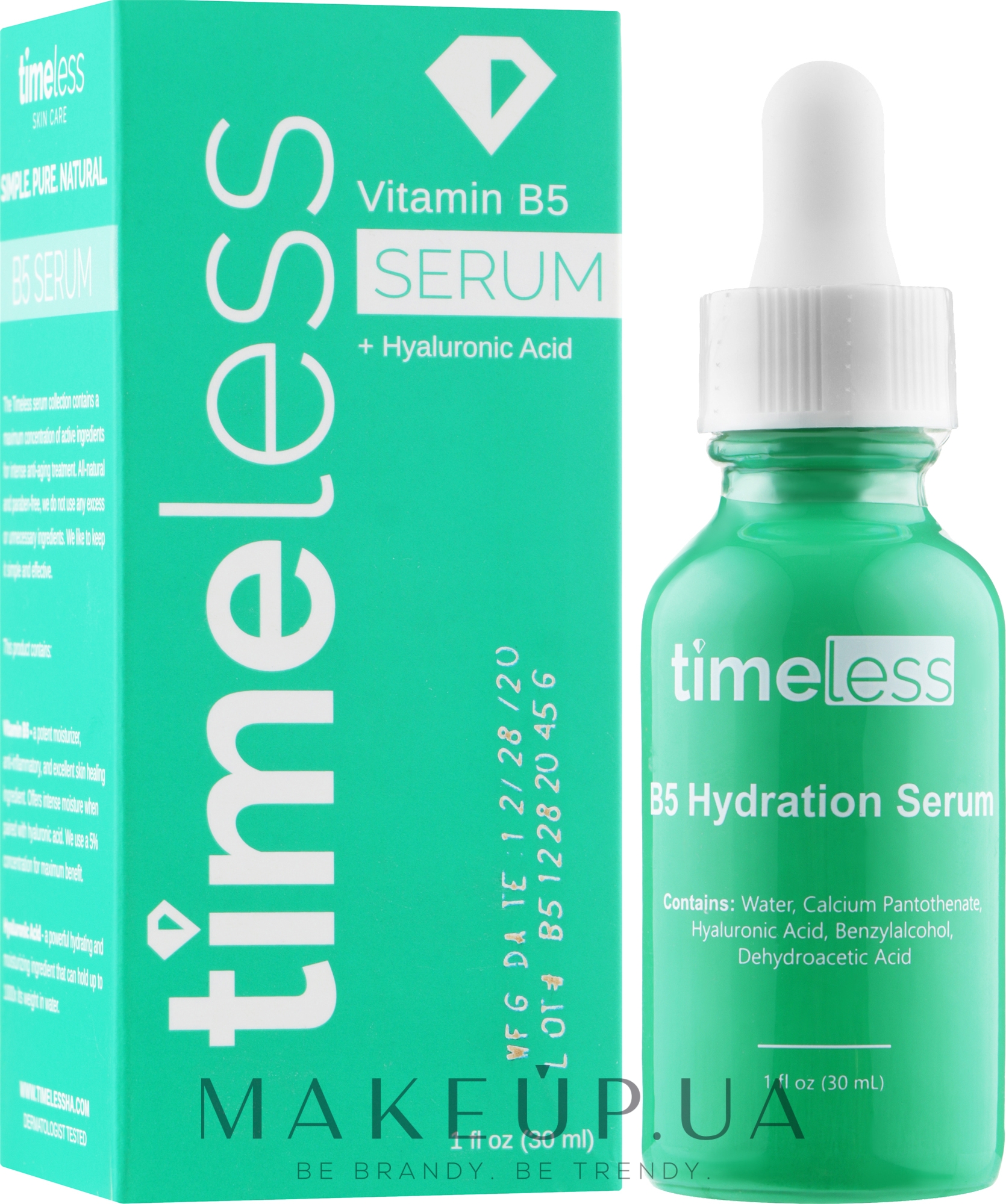 Сироватка для обличчя з вітаміном В5 - Timeless Skin Care Cskin Care Vitamin B5 + Hyaluronic Acid — фото 30ml