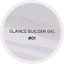 Гель с шиммером для наращивания ногтей - Couture Colour Glance Builder Gel — фото N2