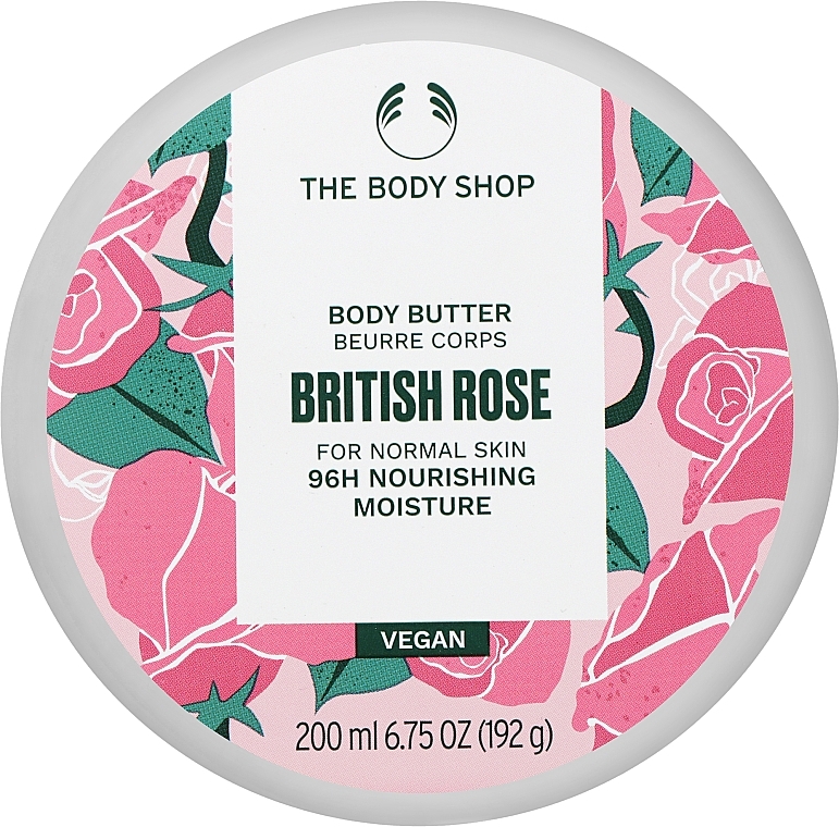 Масло для тела "Британская роза" - The Body Shop British Rose Body Butter 96h Nourishing Moisture — фото N2