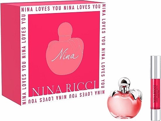 Nina Ricci Nina - Набор (edt/50 ml + lipstick/2.5 g) — фото N1