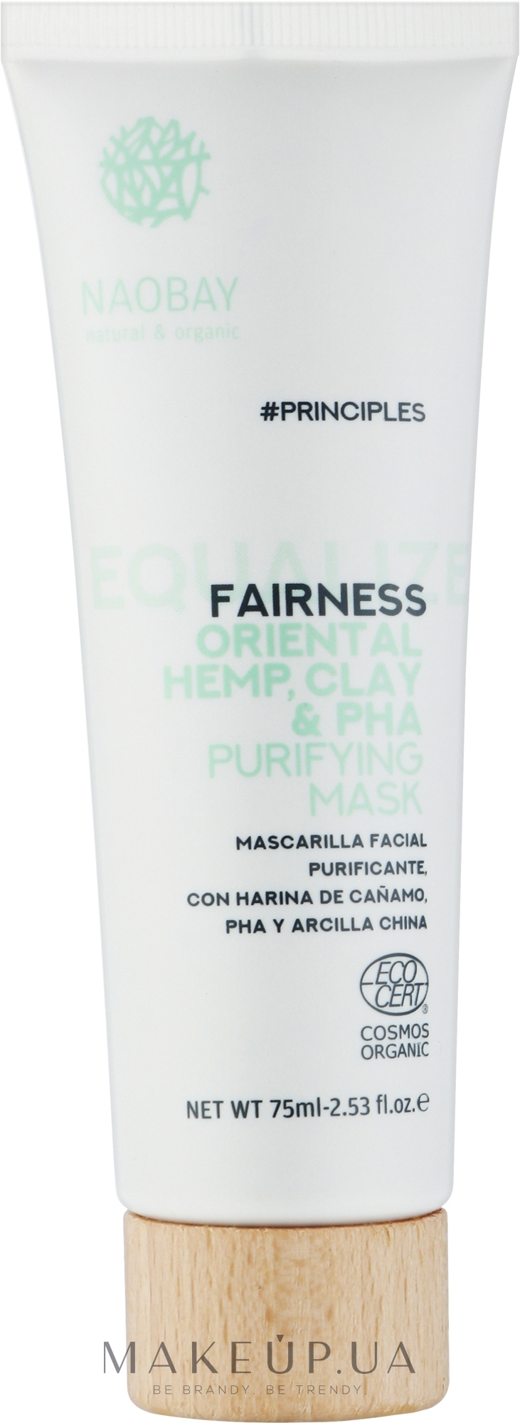 Маска для жирной кожи лица - Naobay Principles Fairness Oriental Hemp Clay & PHA Purifying Face Mask — фото 75ml
