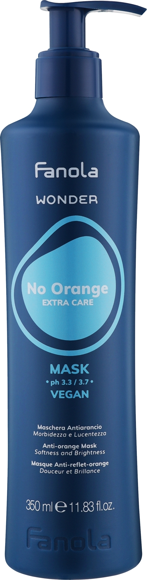 Маска для нейтрализации медных и оранжевых оттенков - Fanola Wonder No Orange Extra Care Anti-Orange Mask — фото 350ml