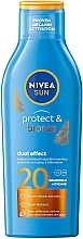Сонцезахисний лосьйон "Захист та засмага" SPF 20 - NIVEA SUN Protect & Bronze — фото N1